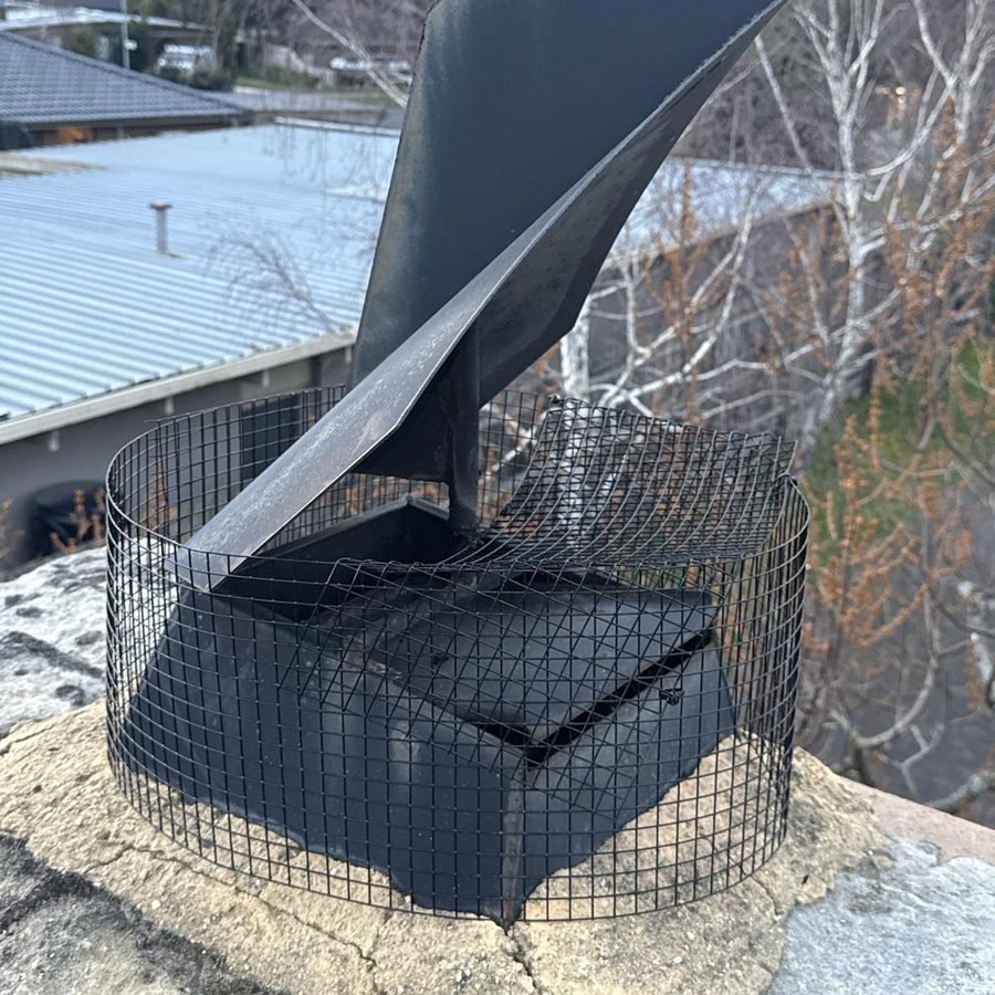 Mesh collar sealing entry point